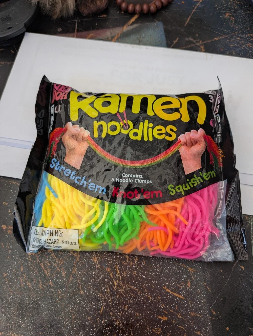 Schylling Rainbow Noodles Sensory Stretch Toy - Multi-Color